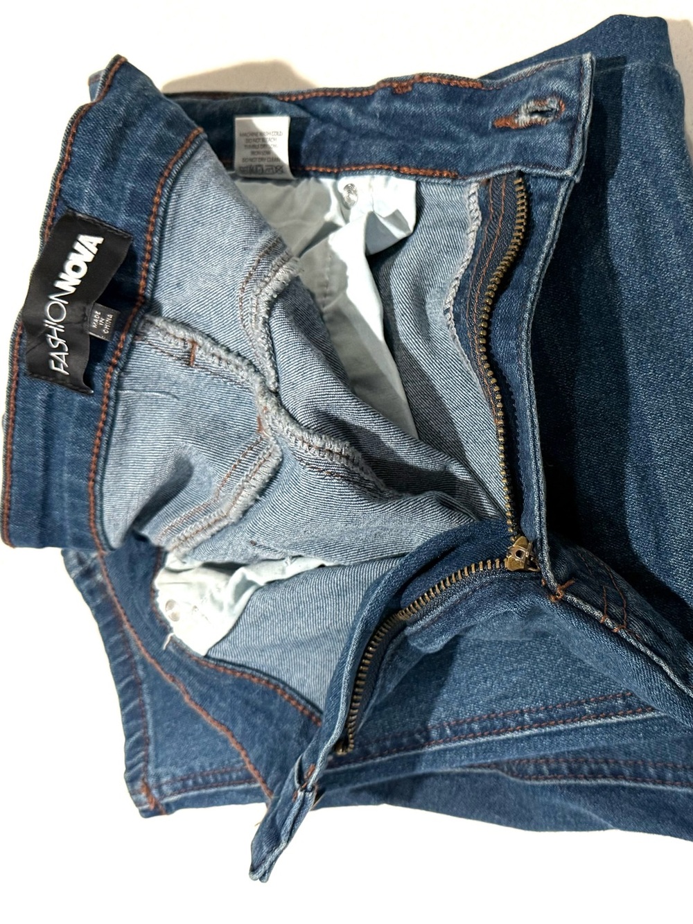 Fashion Nova Women's Skinny Jeans — Medium Blue Denim